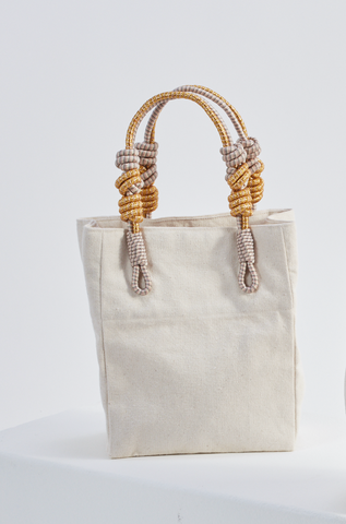 2 Knot Mini Market Tote- Metallic