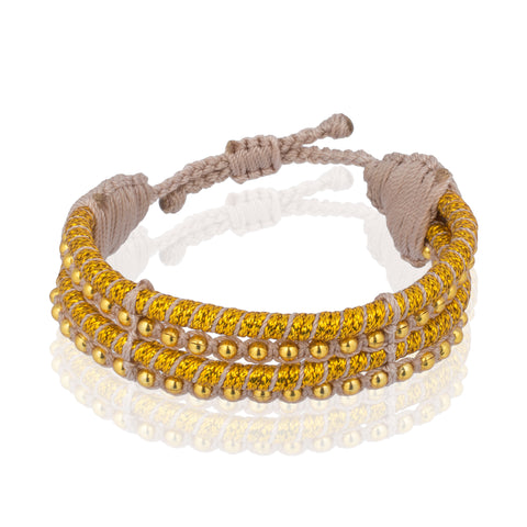 Teopan Beaded Bracelet - Gold