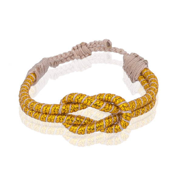 Open Knot Bracelet - Two Strand Gold