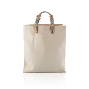 3 Knot Market Tote- Silver natural