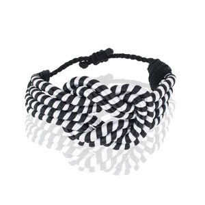 Open Knot Bracelet - Black & White- SOLD OUT Ships in 3-4 weeks