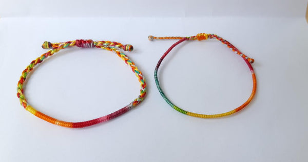 Rainbow friendship bracelet