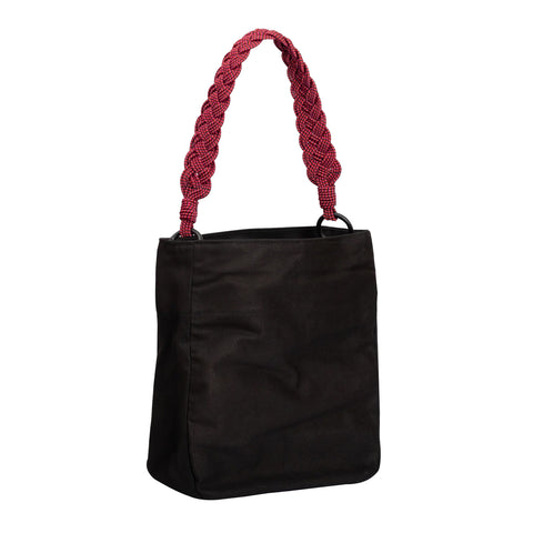 Lucrecia shoulder bag- Fuschia Braided straps