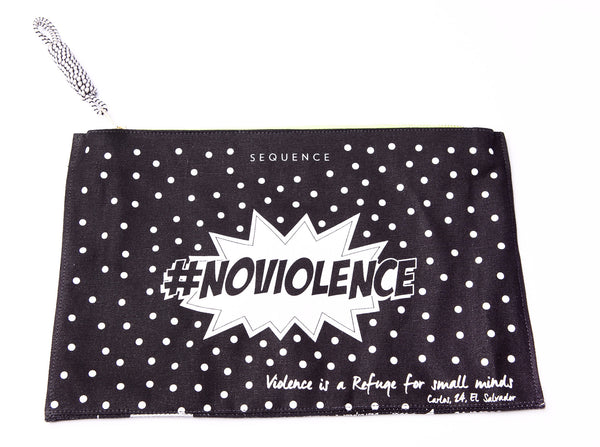 #NoViolence Computer Pouch- Black