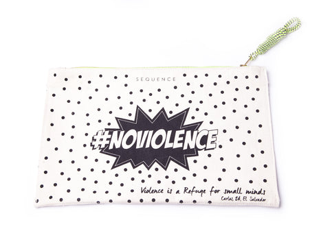 #NoViolence Computer Pouch- White