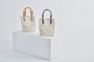Mini Tote- White Canvas