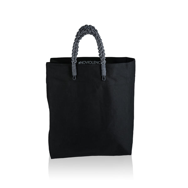 Braided Market Tote-Black