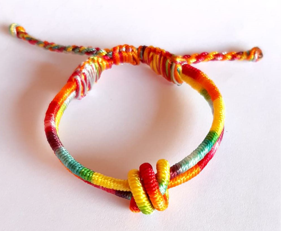 Rainbow knot bracelet